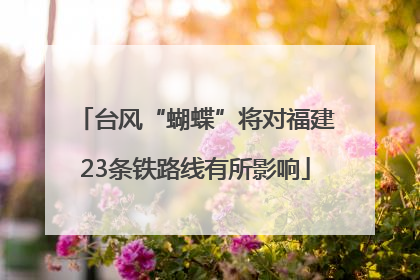 台风“蝴蝶”将对福建23条铁路线有所影响