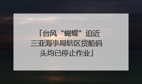 台风“蝴蝶”迫近 三亚海事局辖区货船码头均已停止作业