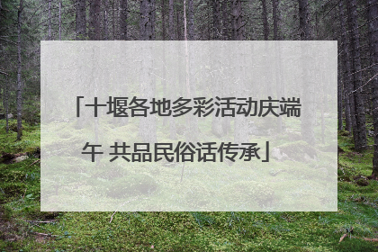 十堰各地多彩活动庆端午 共品民俗话传承