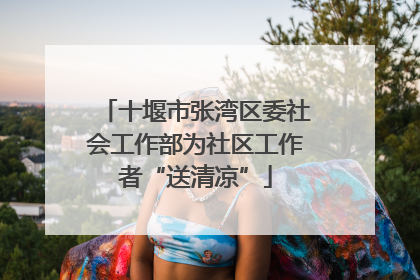 十堰市张湾区委社会工作部为社区工作者“送清凉”