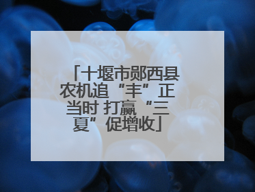 十堰市郧西县农机追“丰”正当时 打赢“三夏”促增收