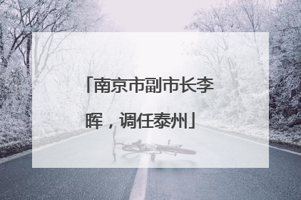 南京市副市长李晖，调任泰州