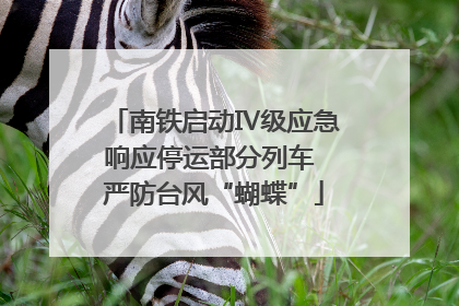 南铁启动Ⅳ级应急响应停运部分列车 严防台风“蝴蝶”