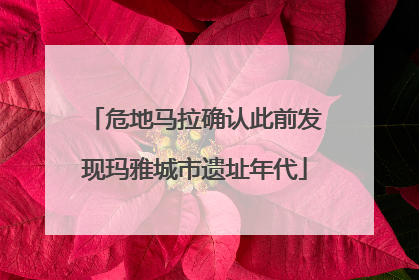 危地马拉确认此前发现玛雅城市遗址年代