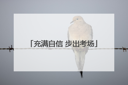 充满自信 步出考场