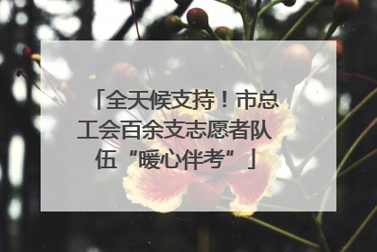 全天候支持！市总工会百余支志愿者队伍“暖心伴考”