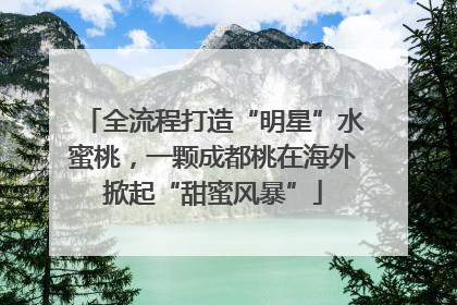 全流程打造“明星”水蜜桃，一颗成都桃在海外掀起“甜蜜风暴”