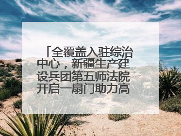 全覆盖入驻综治中心，新疆生产建设兵团第五师法院开启一扇门助力高速讨薪获赞