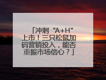 冲刺“A+H”上市！三只松鼠加码营销投入，能否重振市场信心？