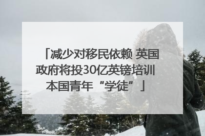 减少对移民依赖 英国政府将投30亿英镑培训本国青年“学徒”