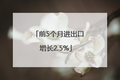 前5个月进出口增长2.5%