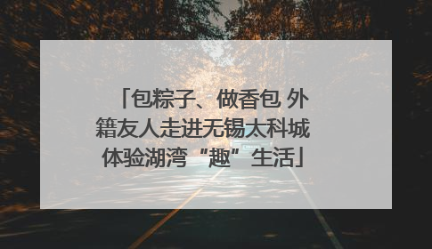 包粽子、做香包 外籍友人走进无锡太科城体验湖湾“趣”生活