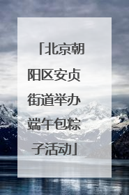 北京朝阳区安贞街道举办端午包粽子活动