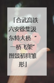 合武高铁六安徐集汲东特大桥“一桥飞架”图景初具雏形