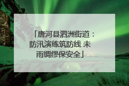 唐河县泗洲街道：防汛演练筑防线 未雨绸缪保安全