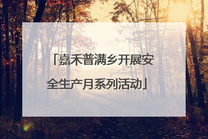 嘉禾普满乡开展安全生产月系列活动