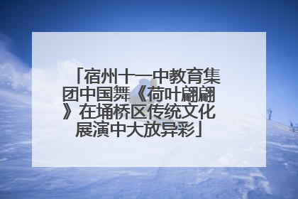 宿州十一中教育集团中国舞《荷叶翩翩》在埇桥区传统文化展演中大放异彩