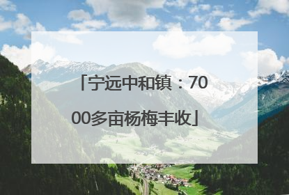 宁远中和镇：7000多亩杨梅丰收
