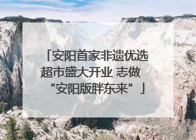 安阳首家非遗优选超市盛大开业 志做“安阳版胖东来”