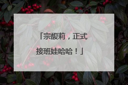 宗馥莉，正式接班娃哈哈！