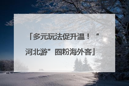 多元玩法促升温！“河北游”圈粉海外客