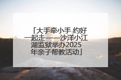 大手牵小手 约好一起走——沙洋小江湖监狱举办2025年亲子帮教活动