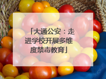 大通公安：走进学校开展多维度禁毒教育