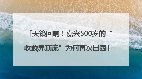 天籁回响！嘉兴500岁的“收藏界顶流”为何再次出圈
