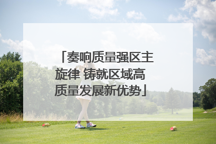 奏响质量强区主旋律 铸就区域高质量发展新优势