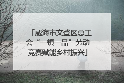 威海市文登区总工会“一镇一品”劳动竞赛赋能乡村振兴