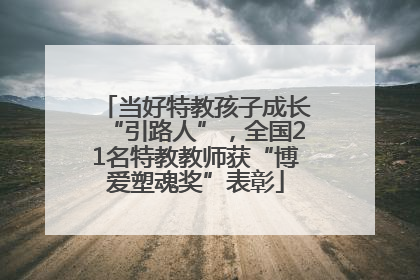 当好特教孩子成长“引路人”，全国21名特教教师获“博爱塑魂奖”表彰
