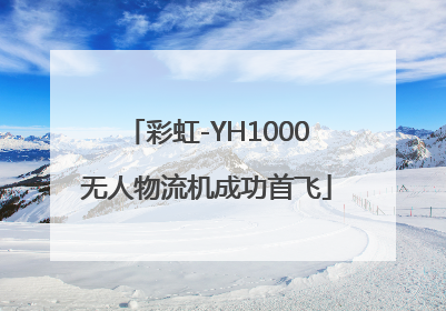 彩虹-YH1000无人物流机成功首飞