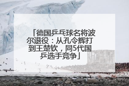 德国乒乓球名将波尔退役：从孔令辉打到王楚钦，同5代国乒选手竞争