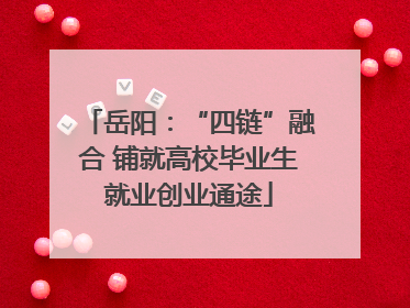 岳阳：“四链”融合 铺就高校毕业生就业创业通途