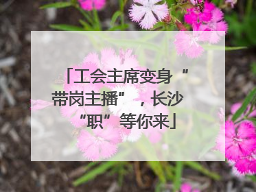 工会主席变身“带岗主播”，长沙“职”等你来