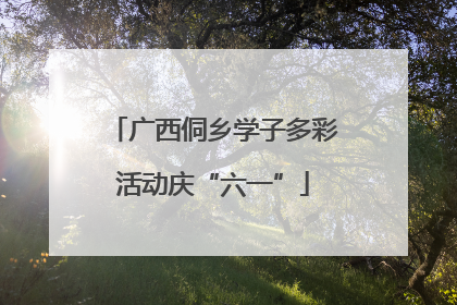 广西侗乡学子多彩活动庆“六一”
