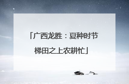 广西龙胜：夏种时节 梯田之上农耕忙