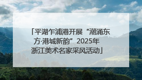 平湖乍浦港开展“潮涌东方·港城新韵”2025年浙江美术名家采风活动