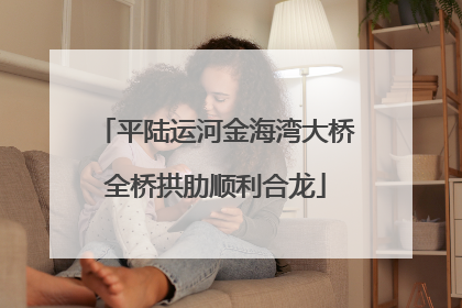 平陆运河金海湾大桥全桥拱肋顺利合龙