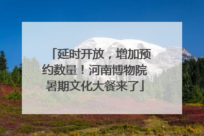 延时开放，增加预约数量！河南博物院暑期文化大餐来了