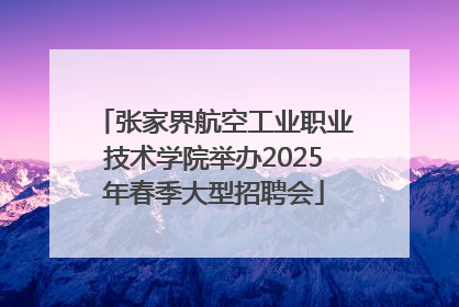 张家界航空工业职业技术学院举办2025年春季大型招聘会