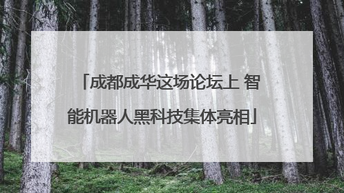 成都成华这场论坛上 智能机器人黑科技集体亮相