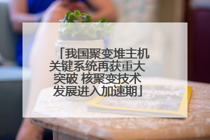 我国聚变堆主机关键系统再获重大突破 核聚变技术发展进入加速期