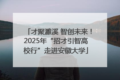 才聚濉溪 智创未来！2025年“招才引智高校行”走进安徽大学