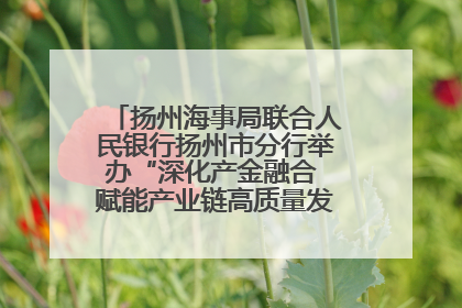 扬州海事局联合人民银行扬州市分行举办“深化产金融合 赋能产业链高质量发展”共建联学活动