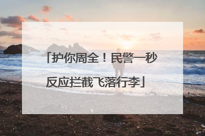 护你周全！民警一秒反应拦截飞落行李