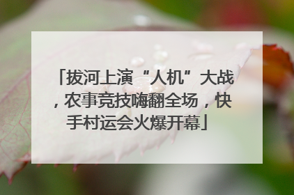 拔河上演“人机”大战，农事竞技嗨翻全场，快手村运会火爆开幕