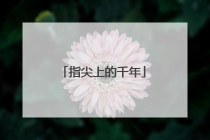 指尖上的千年