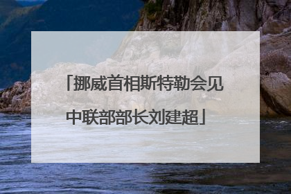 挪威首相斯特勒会见中联部部长刘建超