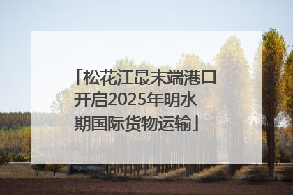 松花江最末端港口开启2025年明水期国际货物运输